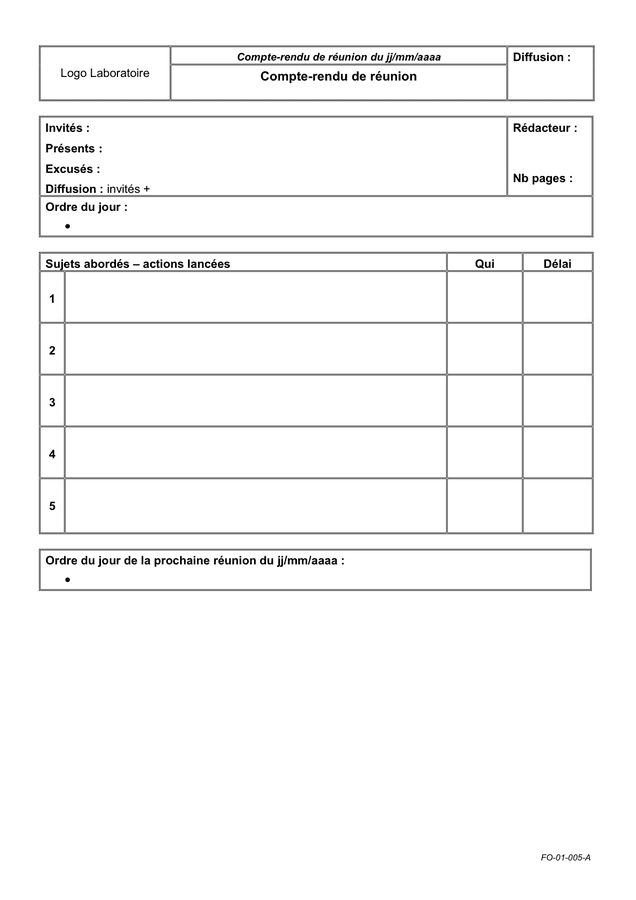 Modèle de compterendu de réunion  DOC, PDF  page 1 sur 1