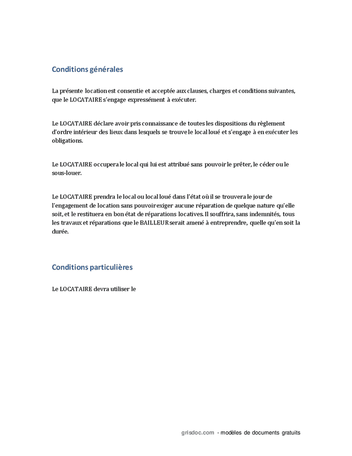 Contrat De Location D Espace De Stockage DOC PDF Page 6 Sur 6