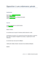 Opposition A Une Ordonnance Penale