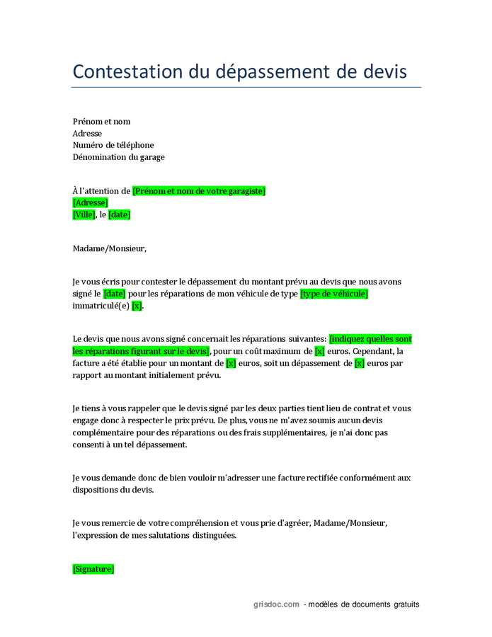 Contestation d