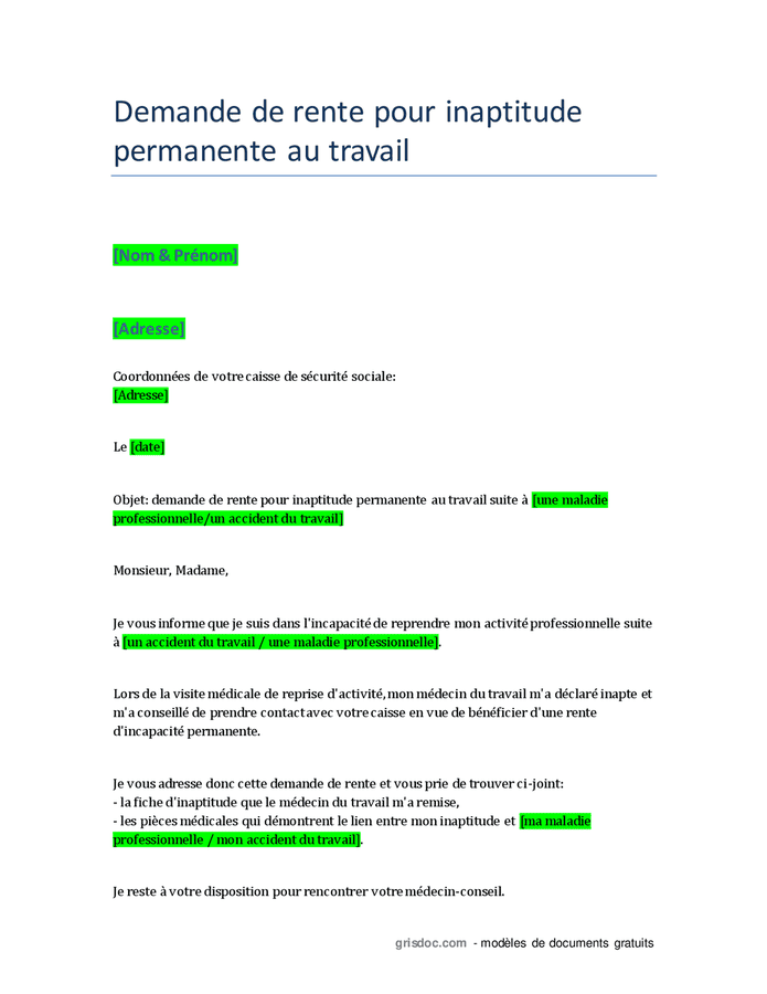 comment demander sa retraite pour inaptitude au travail