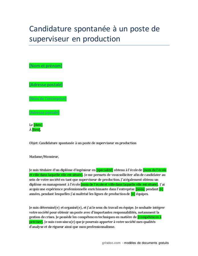 Lettre De Motivation Superviseur Maintenance David Peltz Ejemplo De