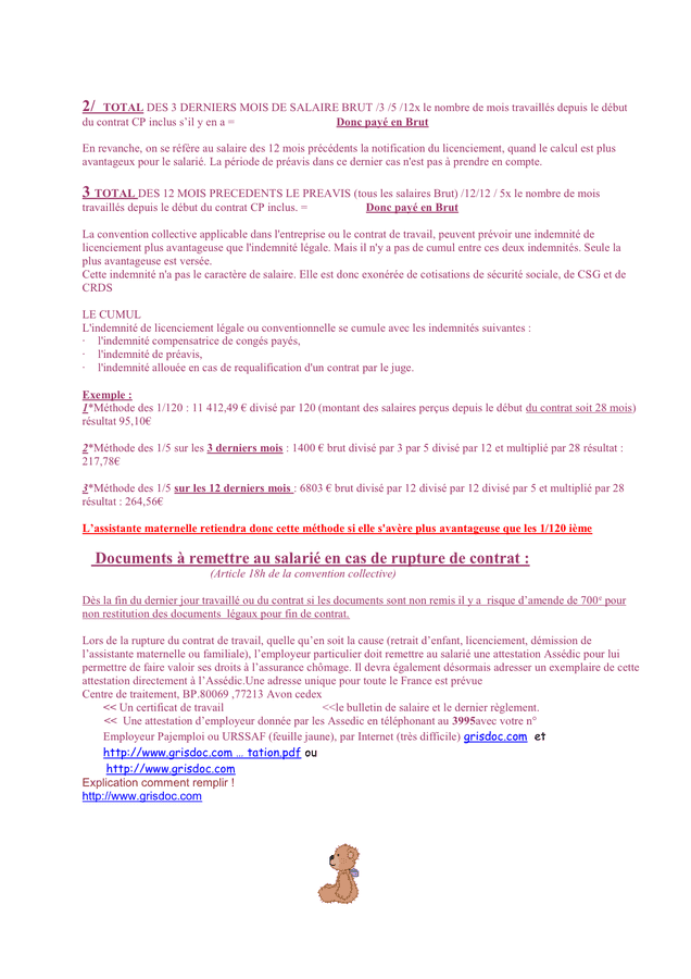 Model De Contrat De Travail Assistante Maternelle Doc Pdf Page