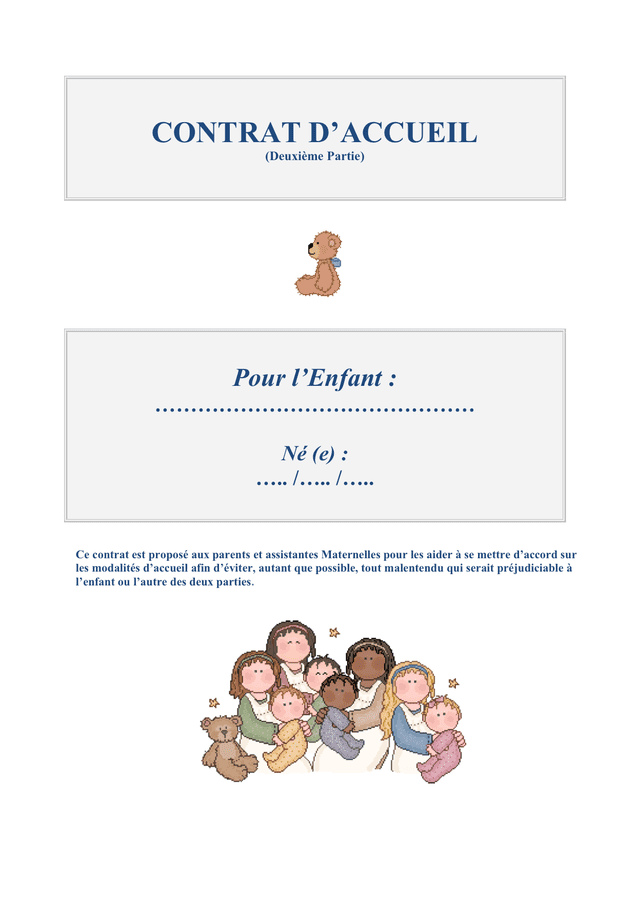 Model De Contrat De Travail Assistante Maternelle Doc Pdf Page