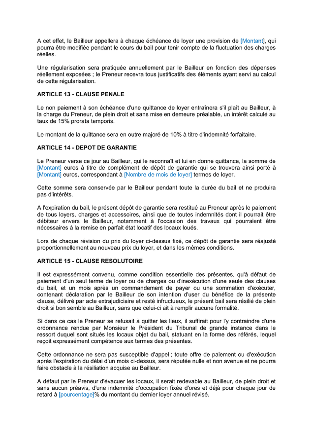 Modelé De Renouvellement De Bail Commercial - DOC, PDF - Page 11 Sur 12