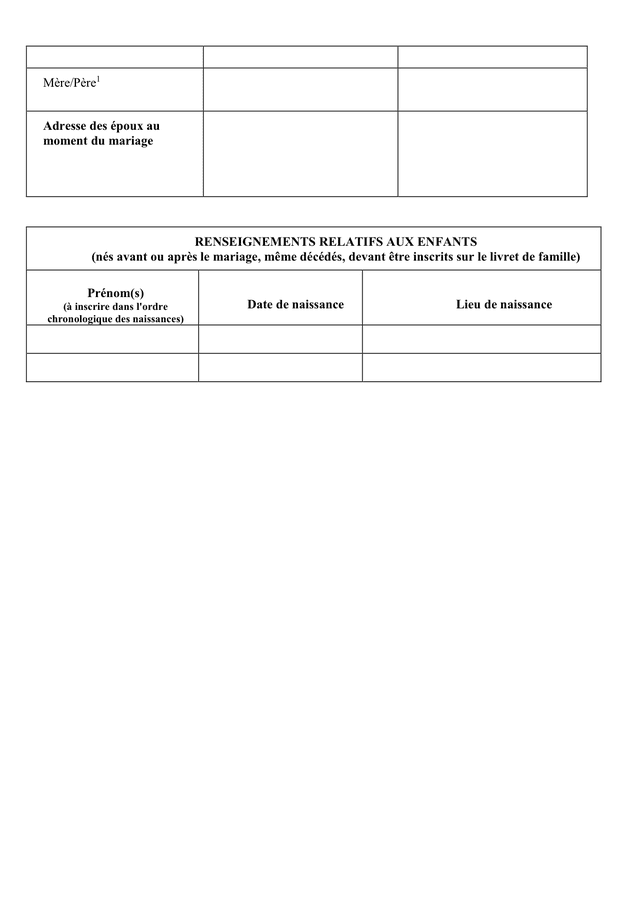 Demande De Transcription D'acte De Mariage - DOC, PDF - Page 2 Sur 2