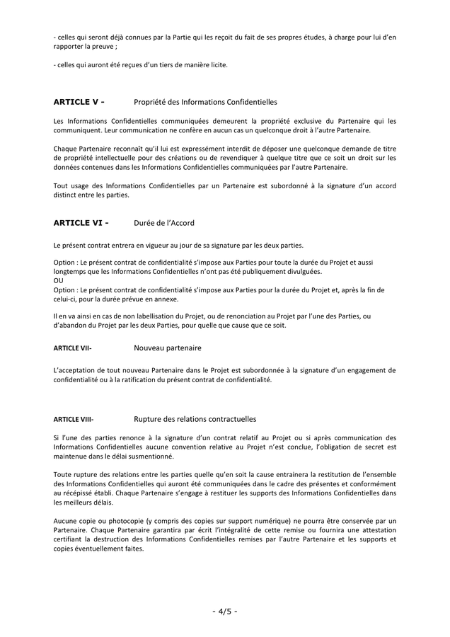 Modelé Daccord De Confidentialité Doc Pdf Page 4 Sur 5 7988